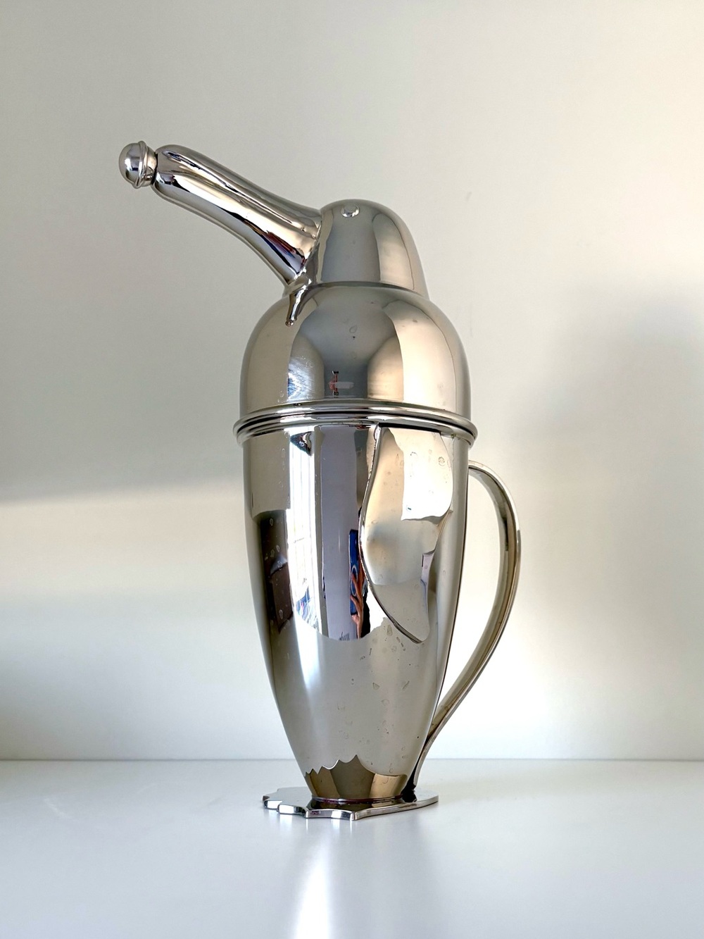 Restoration Hardware Large  Silver Penguin Shaker in Original Box